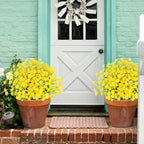 AGIRL 24 Bundles Artificial Flowers for Outdoor,UV Resistant No Fade Fake Plastic Flowers Faux Plants for Hanging Planters Decoration Indoor Outside Garden Porch Window Box Home Wedding Farmhouse