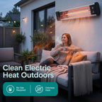 serenelife portable infrared indoor and outdoor electric space, package contents