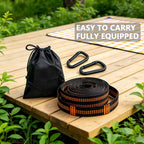 2pcs Hammock Straps with Carabiners, 2m/78.7inch Long & 7 Adjustable Loops Total- Quick & Easy Setup for Hammock,Swing. Extra Strong, Lightweight & Tree Friendly.