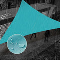 SUNNY GUARD Waterproof Sun Shade Sail 16'x16'x22.6' Turquoise Blue Right Triangle UV Block Sunshade for Backyard Yard Deck Patio Garden Outdoor Activities and Facility(Customized)