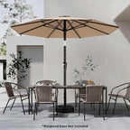 AreShark 9 FT Patio Umbrella for Outdoor, Outdoor Umbrella with Push Button Tilt and Crank, Outdoor Patio Umbrellas with 8 Sturdy Ribs for Market, Garden, Deck, Backyard, Pool (Beige)