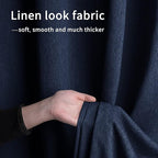 Easy-Going Linen Look Outdoor Curtains Waterproof Windproof Porch Curtains, Soft Thicken Outdoor Privacy Curtains for Patio, Gazebo, Grommet Top and Tab Bottom Drape, 1 Panel, 110x96 inch, Navy