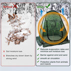 pop up plant cover tent for outdoor plants showing dimensions
