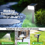 nipify Solar Spot Lights Outdoor Motion Sensor, [10 Pack/62 LED] 3 Modes Solar Spotlights Outdoor Waterproof IP65, 2-in-1 Solar Landscape Lighting Yard Lights for Garden Patio Walkway, Cool White
