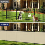 Windscreen4less Privacy Fence Screen Heavy Duty Windscreen Fencing Mesh Fabric Shade Net Cover with Brass Grommtes for Outdoor Wall Garden Yard Pool Deck, 6'x197' Beige