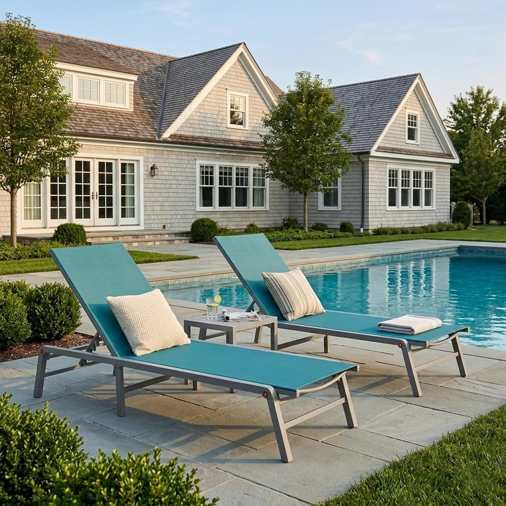 kozyard 3-pieces patio lounge set, aluminum frame, assemble-free, main product view