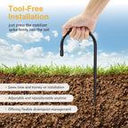 Rain Gutter Downspout Extension Fixing Pin - Holds Tight in Heavy Rain & Wind|Directs Water Away from Foundation|Durable Iron Construction, Easy No-Drill Installation 12 Pack, Black