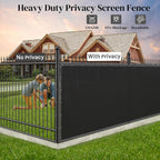winpull privacy fence screen 6ft x 50ft, heavy shown in use
