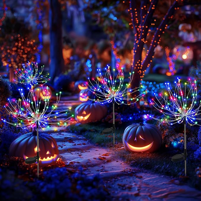 Garden Decor Solar Lights Outdoor,120LED Waterproof Colorful Solar Fairy Garden Lights for Outdoor Decoration,Yard, Patio, Porch,Flower Pot,Pathway,Christmas (6Pack)