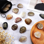 30 Pcs Inspirational Stones Encouragement Words Engraved Rocks | Bulk Garden Stepping Stone, Outdoor Scripture Gift, for Coworkers, Friends, Family, 1"-2" Each