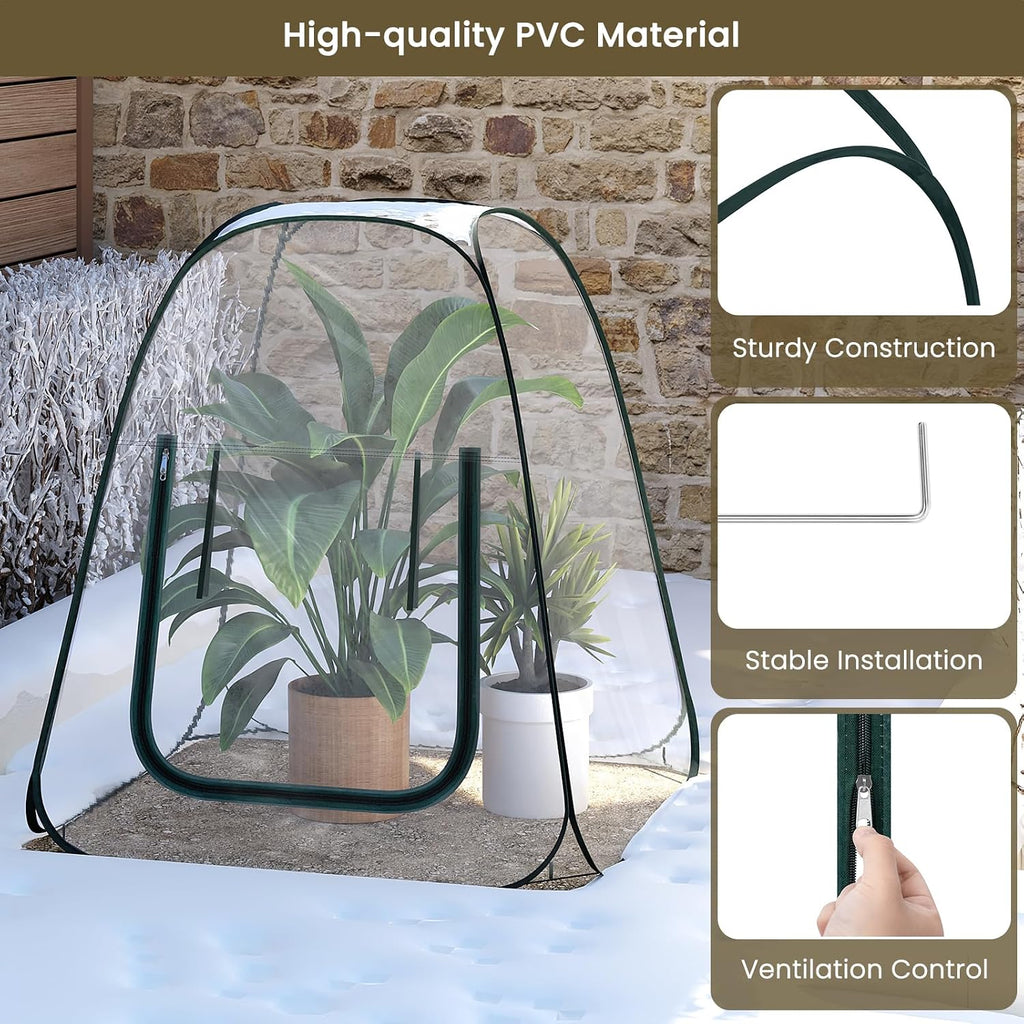woltu small greenhouse plastic garden greenhouse outdoor greenhouse shown in use