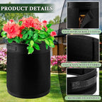 3 Pack 10 Gallon 360° Visibility Potato Grow Bags with Shading Flap, Plant Grow Bags for Growing Potatoes Heavy Duty Thickened Nonwoven Fabric Gardening Vegetable Growing Bags with Harvest Window