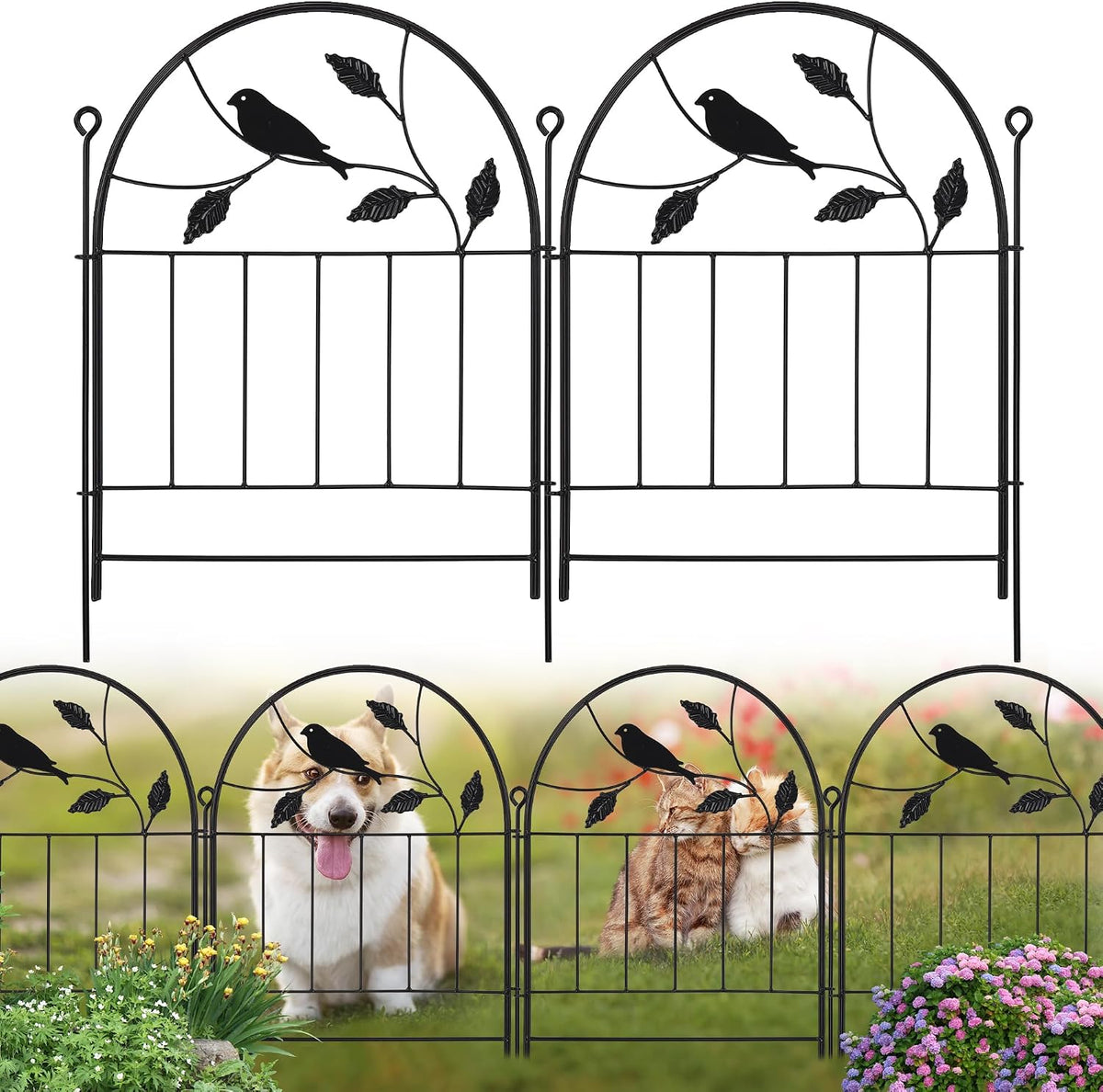 decorative garden fence 10 pack, 17in h x, main product view