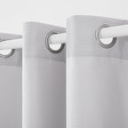 Town & Country Basics Cabana Solid Heavyweight Indoor Outdoor Curtains, Light Filtering Opacity with Grommet Top, Water Repellent, 2-Pack Set, 54"x144", Cloud Grey