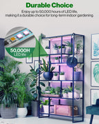 Sunco 6 Pack 2FT LED Grow Light, Full Spectrum, 20W | Indoor Lighting, for Seed Starting, Seedling, Indoor Plants, Plug in Suspended Fixture, Link Up to 8, Inline Switch