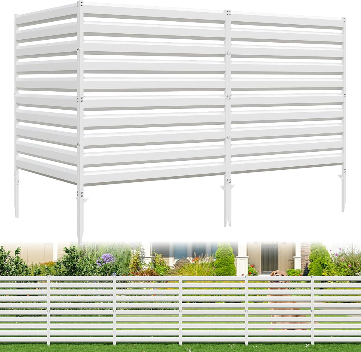metal air conditioner fence, 42''h x 38''w (3panels), main product view