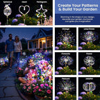 Solar Lights Outdoor, 120LED 6pack Fairy Garden Lights Decor for Outside Fireworks Lights Solar Powered for Yard, Patio, Pathway, Walkway, Balcony,Multicolor