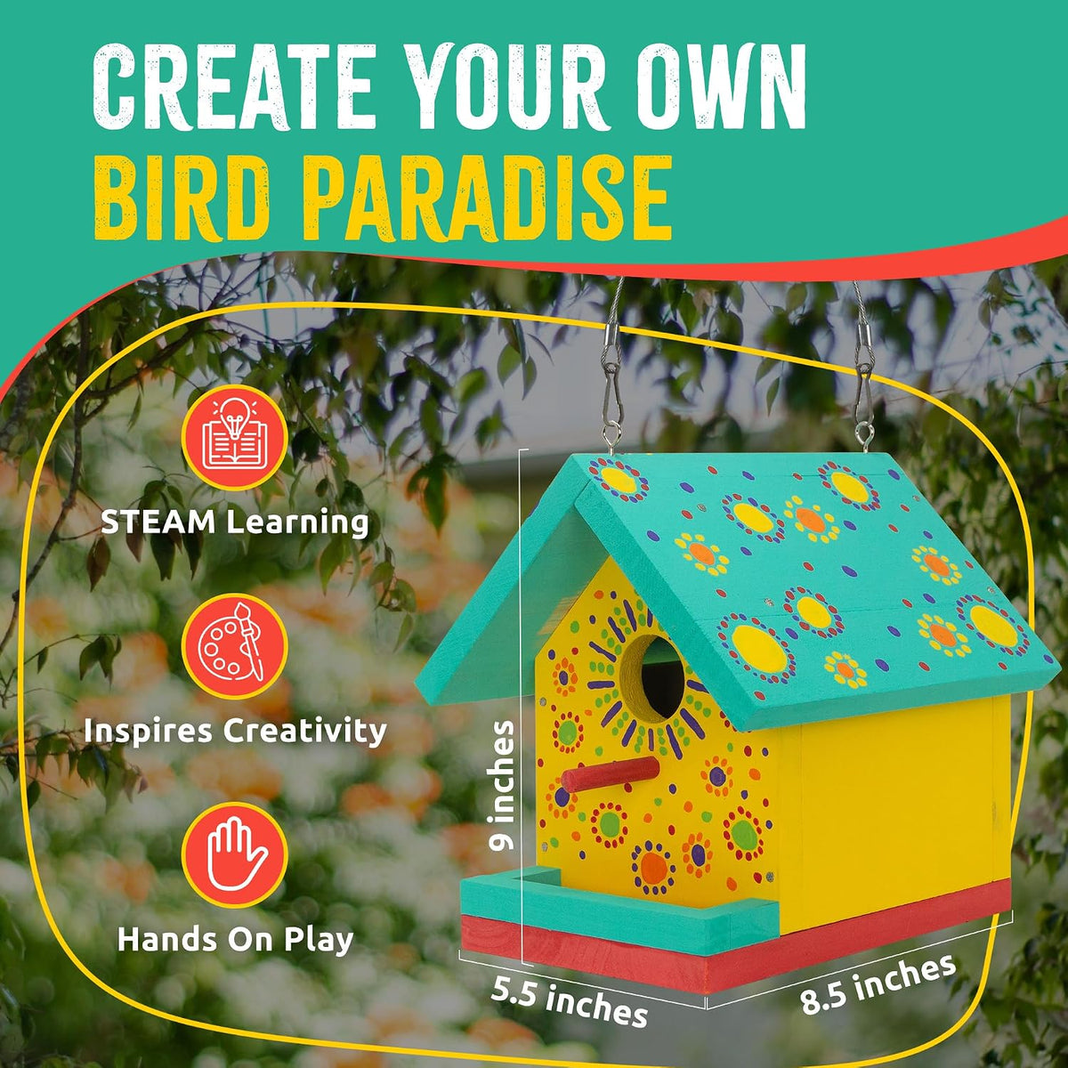 jr bird house kit, diy cedar wood birdhouse, close-up detail