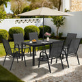 pamapic outdoor dining sets for 6, rectangular steel, main product view