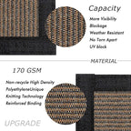 UPGRADE Privacy Fence Screen 5'x42' Brown Outdoor 90% Visibility Blockage 170 GSM Mesh Shade Cover Panels for Backyard,Balcony,Home Decoration with Zip Ties,Customized Avaliable