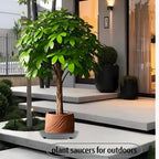Prettyia Plant Saucer Plant Pot Tray and Plant drip Tray Plant Pot Saucers | Plant Saucers for Indoors and outdoors6 8 10 12 14inch,Plastic Plant Tray Heavy Duty Large Plant Tray Grey