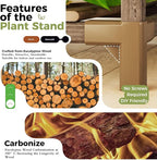 Bamworld 4 Sets Tall Plant Stands Indoor Outdoor Combo Plant Shelves Wooden Plant Holder Rack for Multiple Plants Flower Stands for Living Room Balcony Garden Patio Lawn Window