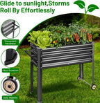 land guard 2 pack galvanized raised garden bed on a desk or shelf