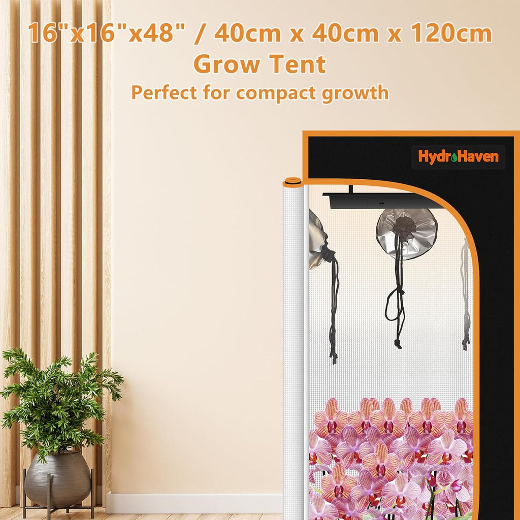 16"x16"x48" grow tent kit - heavy-duty 600d diamond, close-up detail