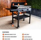 Blackstone 1517 28” Omnivore Griddle with Hard Cover, Powder Coated Steel, Black
