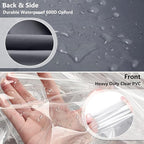 Waterproof Shelf Cover,600D Heavy Duty Dustproof Storage Wire Rack Covers,Outdoor Shelving Covers for Wire Shelves with Zipper 60''x24''x72'',Clear Front.