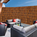 natural reed fence,4ft x 16.4ft bamboo fencing privacy, front angle view