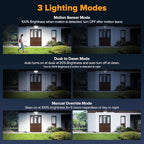 LUTEC 80W 9000LM LED Security Lights Motion Sensor Outdoor Lights, 4 Head LED Flood Lights Outdoor 5000K Daylight, IP65 Waterproof, Motion Detected Lights for Outside, Garage, Yard (White) - 2 Pack