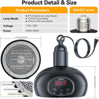 tfnn chicken coop heater lamps,200w-500w,overheat protection,e36/e27 bulb light shown in use
