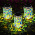 3 pieces solar powered mosaic lights, outdoor hanging, main product view