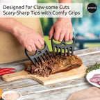 OTOTO New Meat Muncher Meat Claws - Meat Shredder Claws, BBQ Accessories, Grilling Gifts for Men, Halloween Goth Accessories, Spooky Skull Shredder for Goth Kitchen, Heat Resistant Claws (Black)