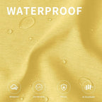 Easy-Going Linen Look Outdoor Curtains Waterproof Windproof Porch Curtains, Soft Thicken Outdoor Privacy Curtains for Patio, Gazebo, Grommet Top and Tab Bottom Drape, 1 Panel, 110x96 inch, Yellow