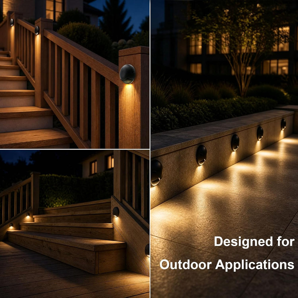 3w outdoor deck lights, 3000k led landscape step on a desk or shelf