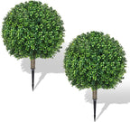 artificial boxwood topiary ball outdoor 25", 2pcs fake, main product view