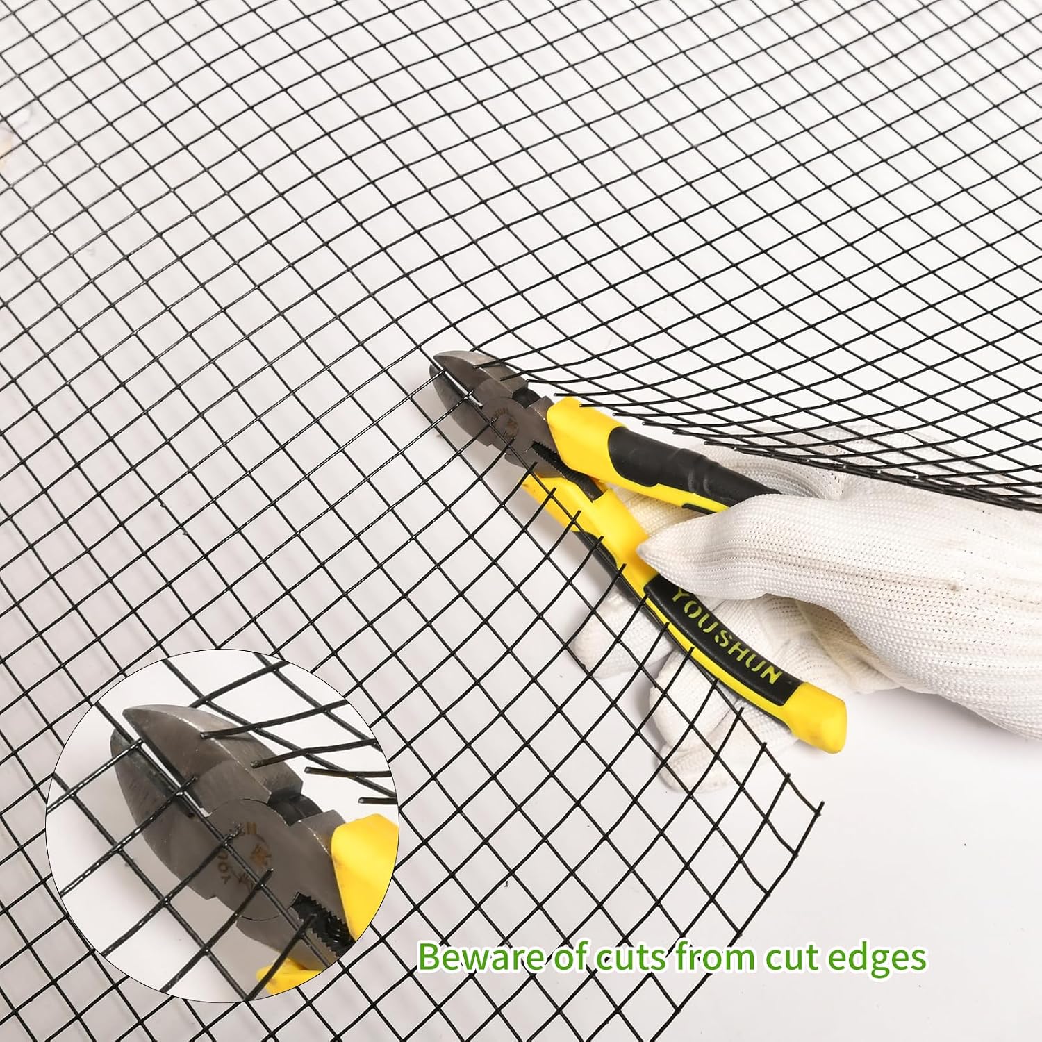Hardware Cloth 1/2 inch, Black Vinyl Coated Hardware Cloth 19 Gauge 16 inch x 25 ft Black PVC Welded Wire Fence for Poultry Netting, Garden Fencing, Tree Guard Rolls and Cage Fence