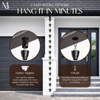 monarch rain chains aluminum akira black rain chains showing dimensions