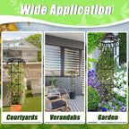 Garden Trellis for Climbing Plants Outdoor, 53 Inch Mushroom Top Trellis for Climbing Plants, Plant Trellis Support for Potted Plants Climbing Vine Rose Clematis Vegetable Trellis, 2 Pack