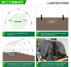 8FT Garden Hoops Grow Tunnel Kit - Rust-Free Fiberglass Frame for Raised Beds, 36pcs - DIY Plant Support for Garden Netting, Row Covers, and Greenhouse Protection