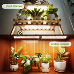 3Panel Grow Lights for Indoor Plants, Seed Starting, Veg, Pot Plants, Bonsai with Timer 4/8/12/16/20H, Ultra-Thin Under Cabinet & Shelf Full Spectrum LED Plant Growing Lamps, Multi-Panels Free Connect