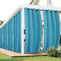 Outdoor Curtains for Patio Waterproof 6 Panels - Windproof, Privacy, Weatherproof Outside Drapes for Gazebo Pergola Porch, Grommet Top and Tab Bottom, 54x84 Inch, Teal