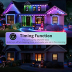 Permanent Outdoor Lights, 100ft Smart Eave Lights with RGB LED Light, IP67 Waterproof, App Control, DIY RGB Light for House Halloween Decorations