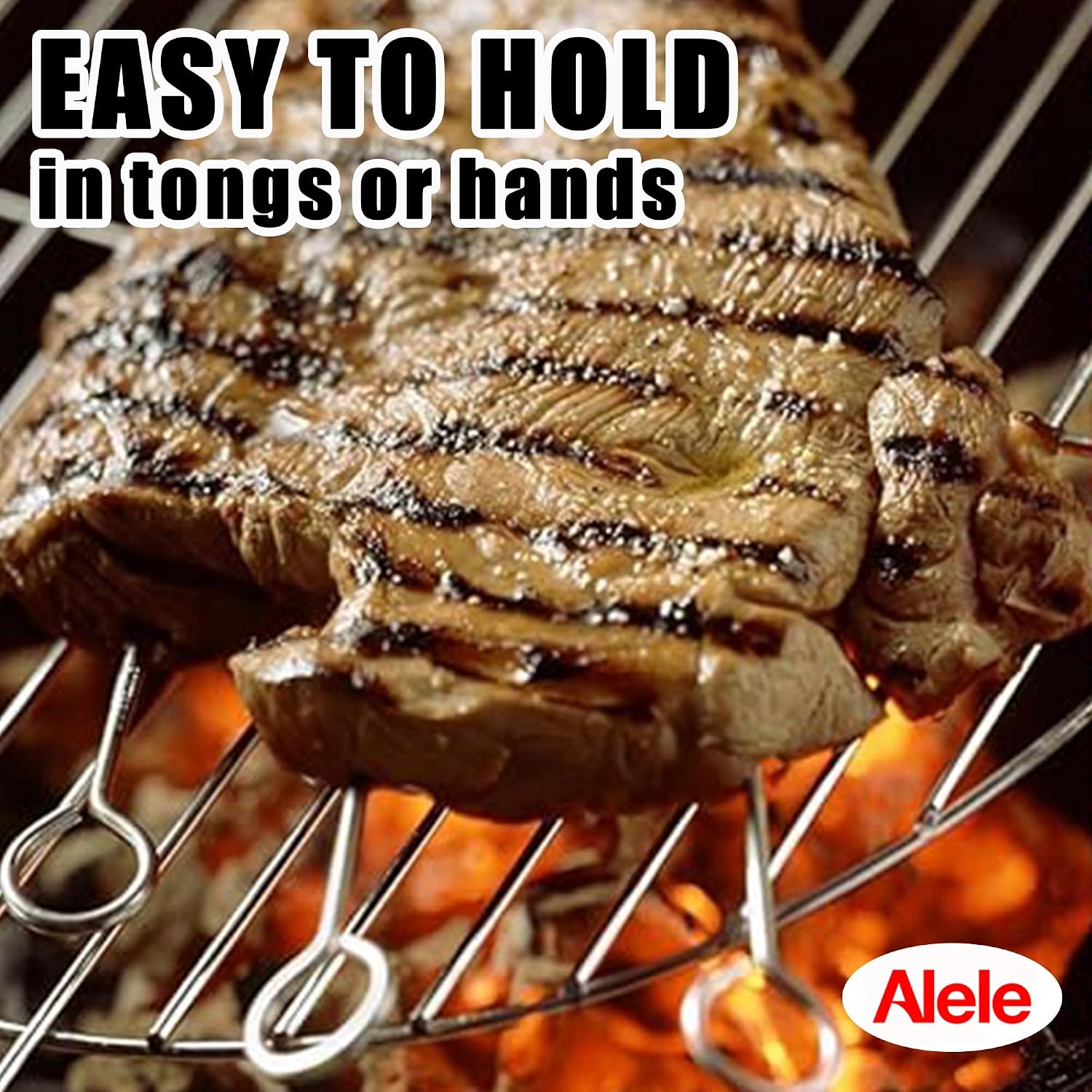 6Inch Turkey Pins,Alele Poultry Lacers Stainless Steel Skewers for Trussing Turkey and Poultry (12p)