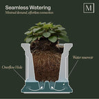 Mayne Nantucket 20-Inch Square Planter – Self-Watering, Weather-Resistant Planter for Flowers – Durable Outdoor Design for Patio, Porch, or Entryway