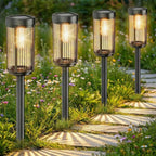 Sparkblaze Solar Garden Lights Outdoor, 12 Pack, Warm White | Decorative Solar Pathway Lights for Yard Auto On/Off Landscape Lighting for Walkway, Lawn, Garden