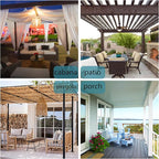 BONZER Waterproof Outdoor Curtains for Patio, Premium Thick Privacy Weatherproof Grommet Outside Curtains for Porch, Pergola, Cabana, 1 Panel, 54W x 84L inch, Cream