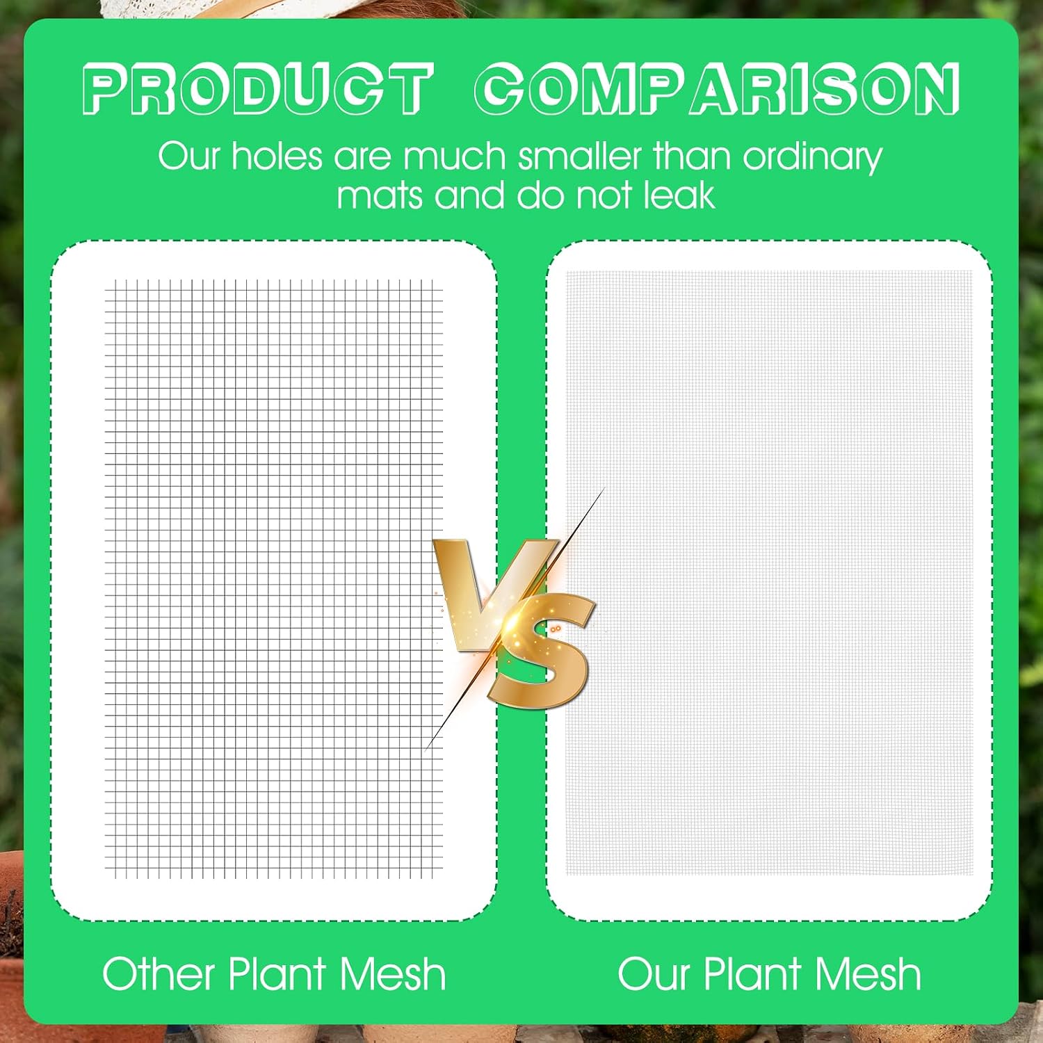 Ouligay 10pcs 11.8 X 7.8inch Flower Pot Hole Mesh Pad, Plastic Mesh Sheet, Keep Soil from Flowing Away,Bonsai DIY Drainage Netting Pot Bottom Grid Mat, White